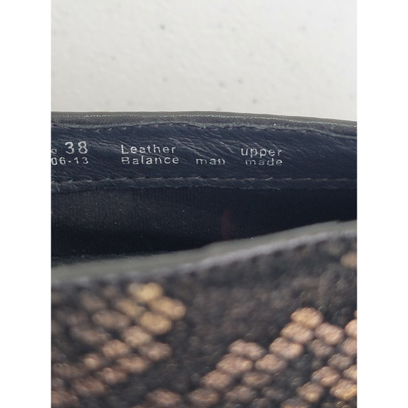 Dansko Olivia Black Gold Shoes Loafers Snake Print Comfort Shoes Women's Size 38 - Picture 10 of 13